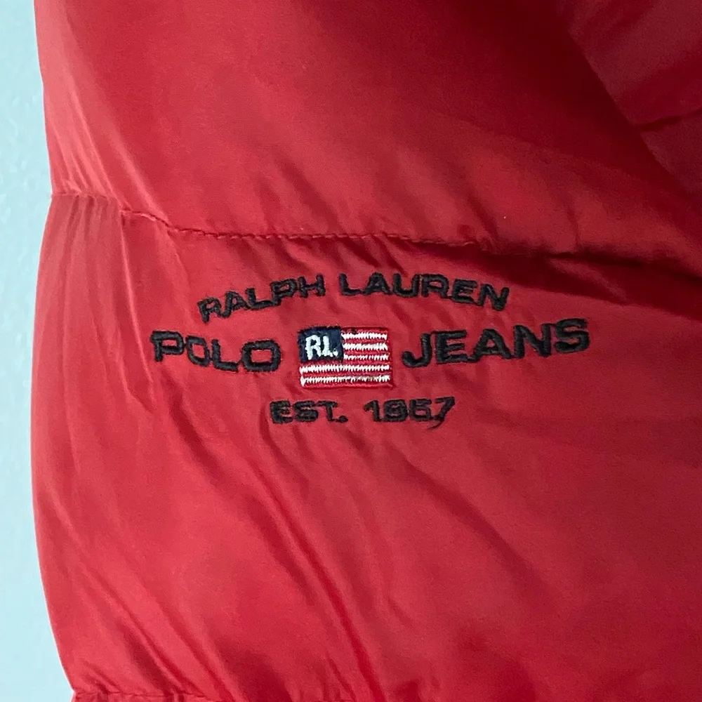 Polo Ralph Lauren Red Puffer Down Jacket ( size S ) - Picture 8 of 11